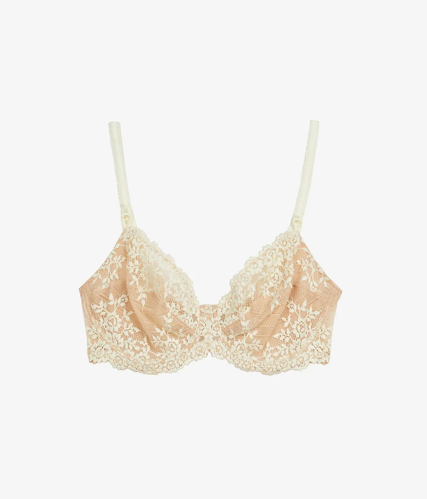 Embrace Lace® Underwire Bra: Sand/Ivory
