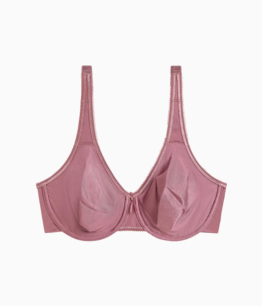 Basic Beauty Full Figure Seamless Underwire Bra: Rose Brown