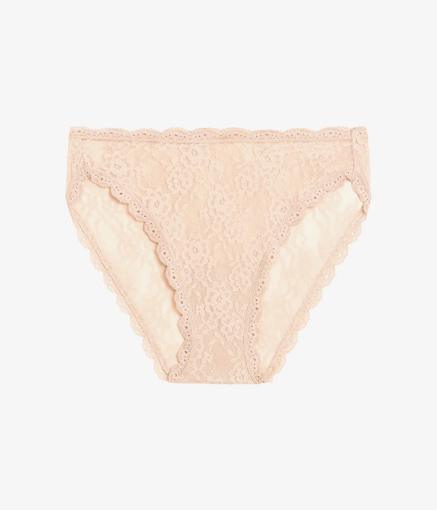 Effortlessly Lace Hi-Leg: Au Natural