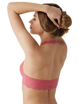 Inspired Eyelet Halter Bralette: Slate Rose