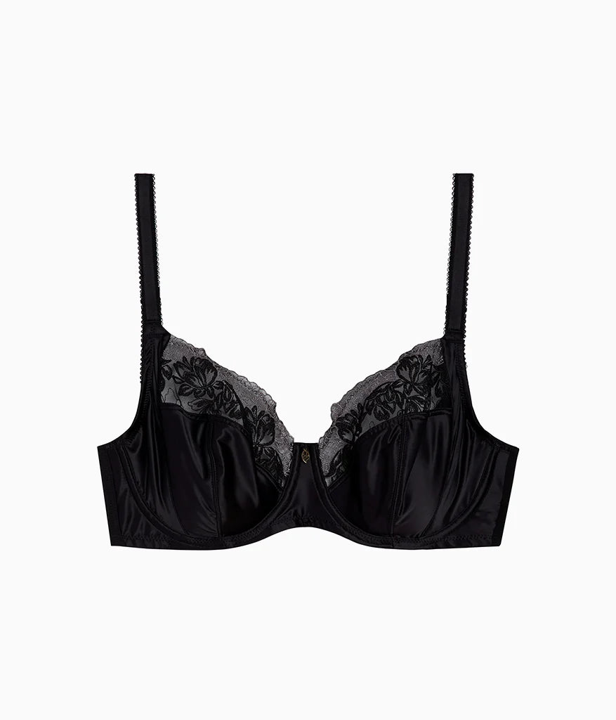 Side Note Underwire Bra: Black