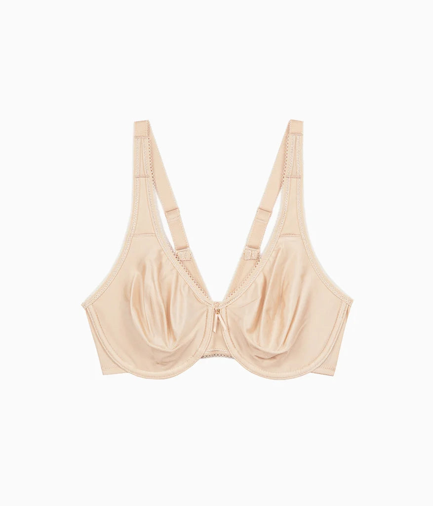 Basic Beauty Full Figure Seamless Underwire Bra: Sand