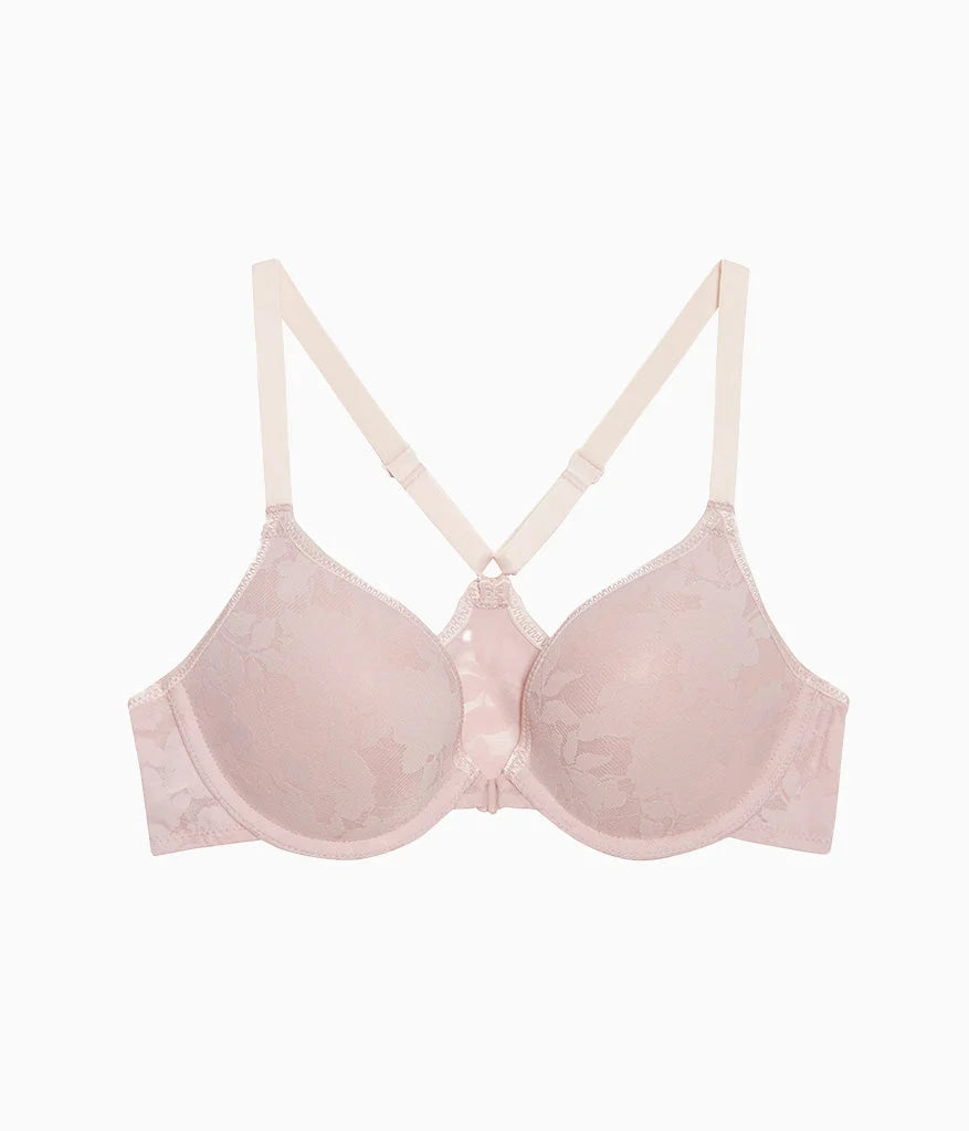 Shadow Scene Front Close Push Up Bra: Blush Pink