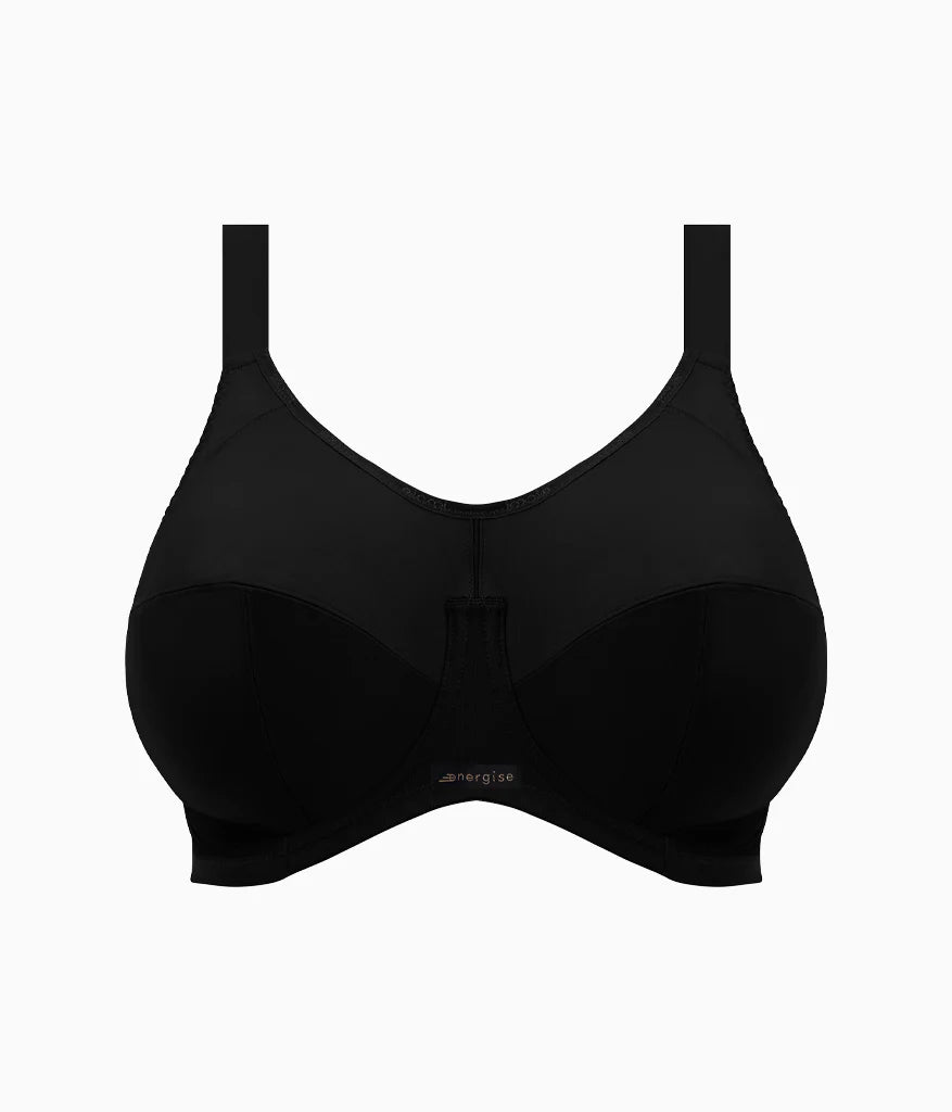 Energise Full Figure Underwire Sport Bra: Black