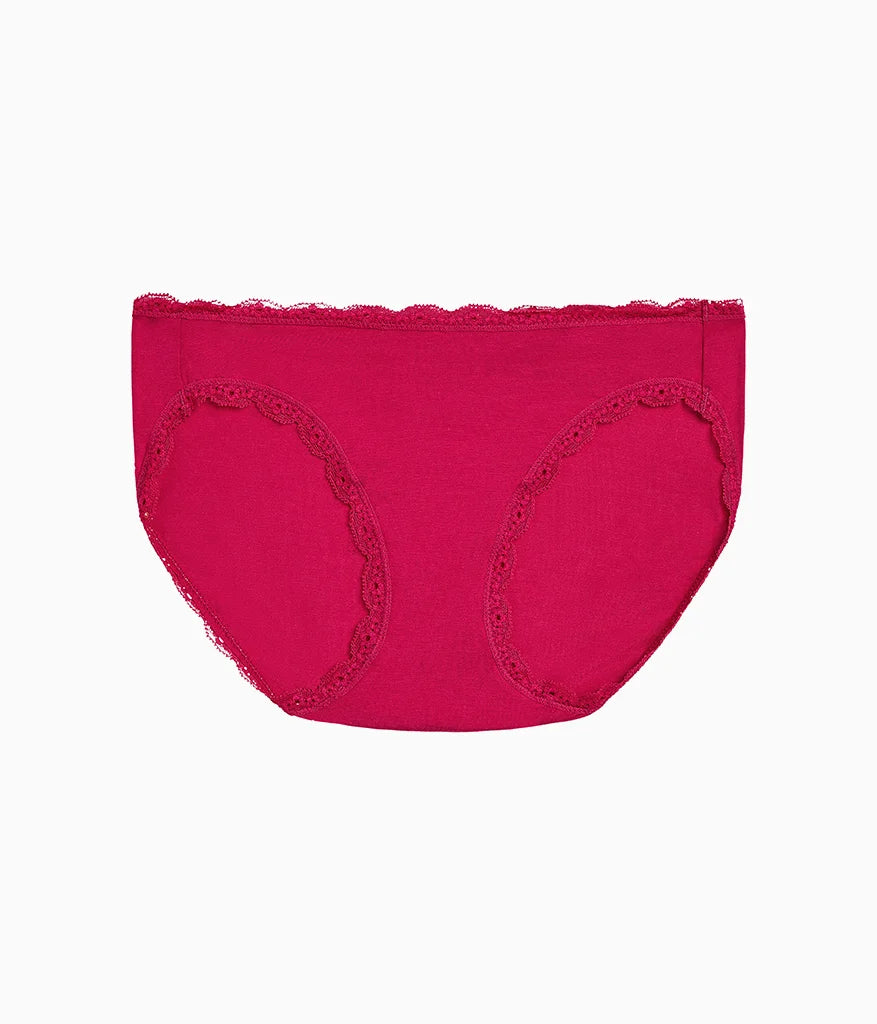 Inspired Eyelet Bikini: Cerise