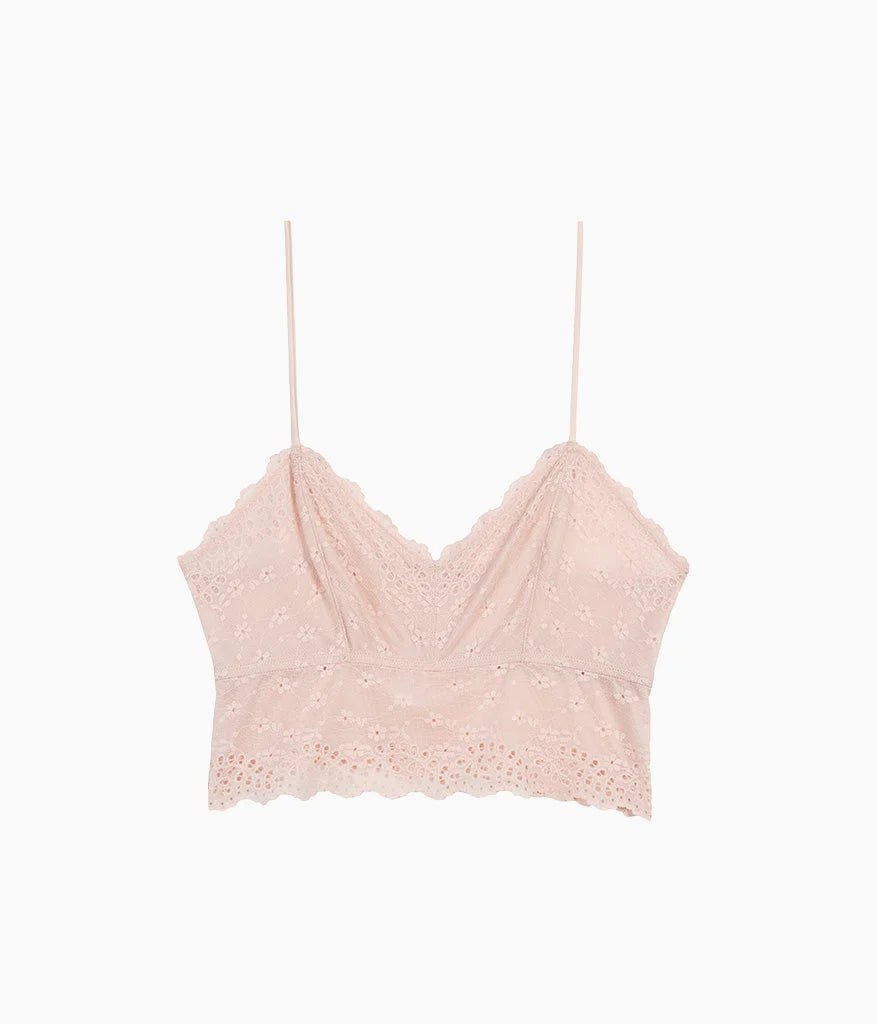 Inspired Eyelet Bralette: Rose Smoke