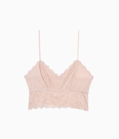 Inspired Eyelet Bralette: Rose Smoke