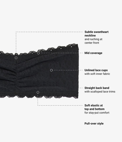 Effortlessly Lace Bandeau: Night