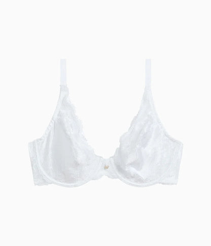Modern Affair Plunge Underwire Bra: White