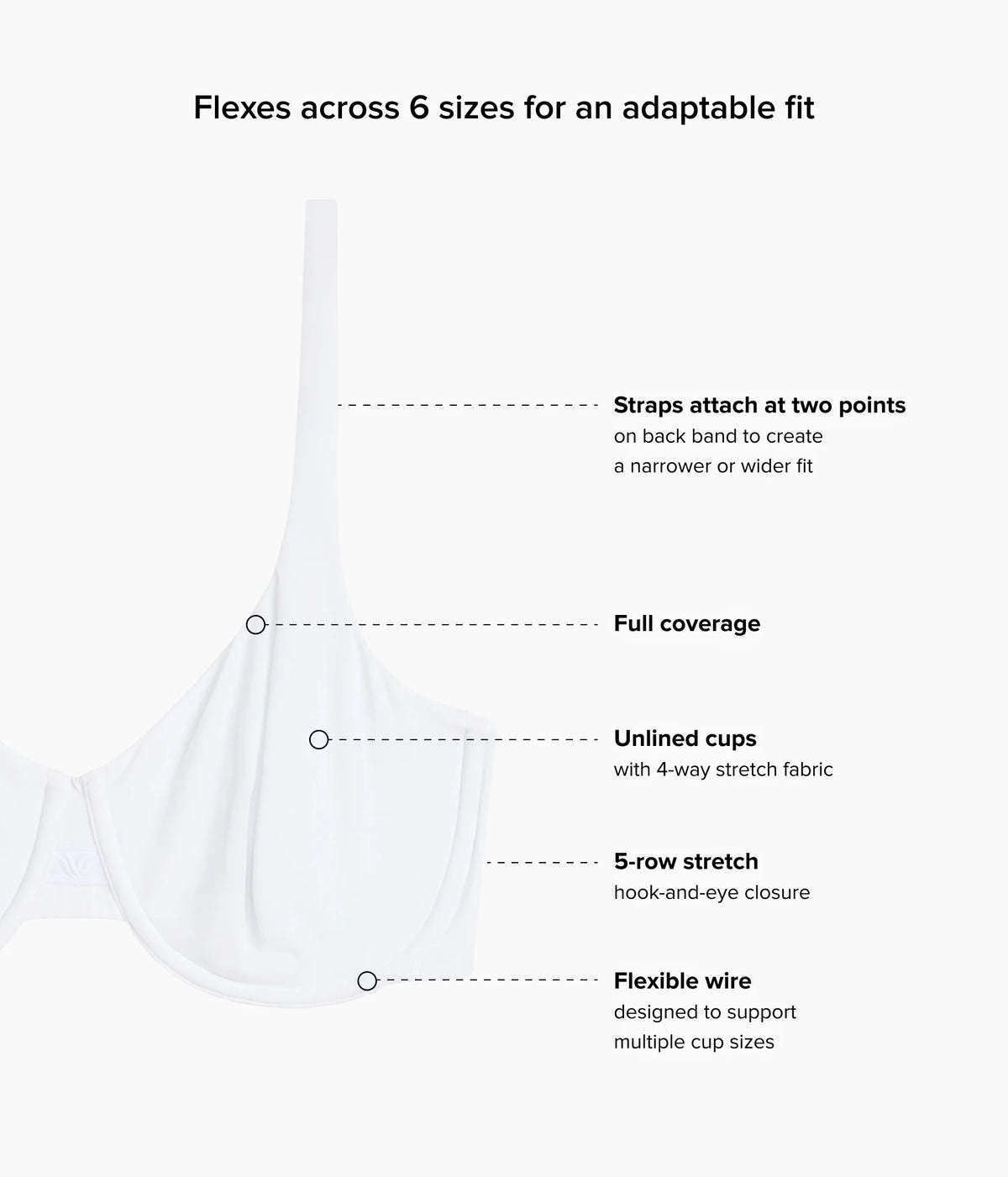 Ever Flexing™ Underwire Bra: White
