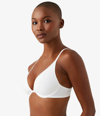 Cotton To A Tee Plunge T-Shirt Bra: White