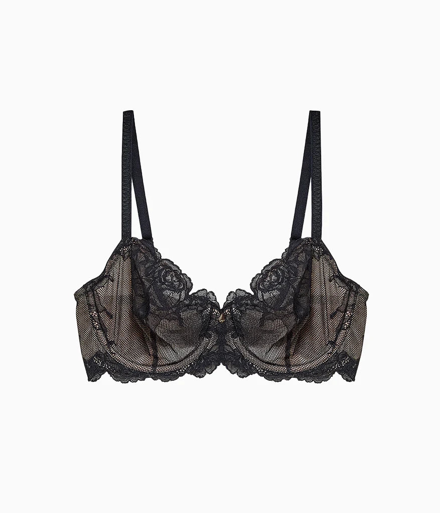 Vivid Attraction Underwire Bra: Black
