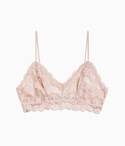 Feeling Famous Bralette: Rose Smoke/White