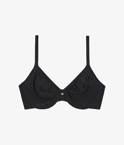 High Bar™ Plunge Underwire Bra: Black