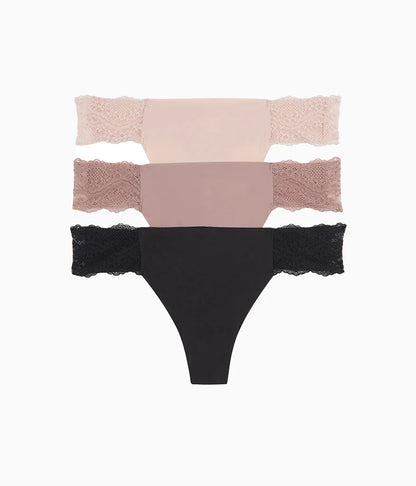 b.bare Thong Panty Pack: Rose Smoke/Antler/Night