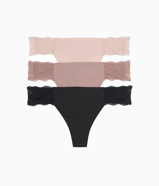 b.bare Thong Panty Pack: Rose Smoke/Antler/Night