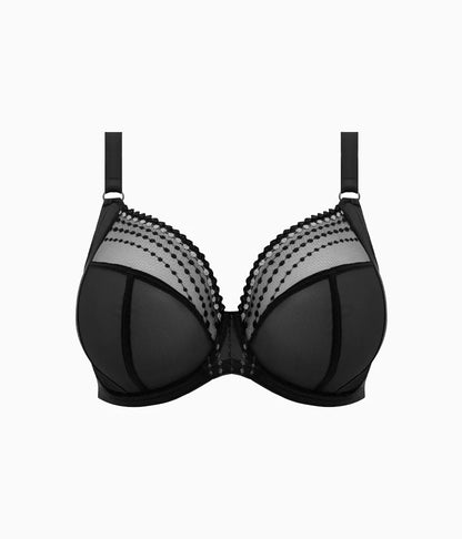 Matilda Underwire Plunge Bra: Black
