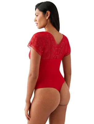 Lifted In Luxury Bodysuit: Equestrian Red