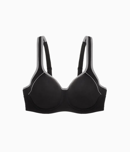 Lindsey Sport Contour Underwire Bra: Black/Lilac Gray