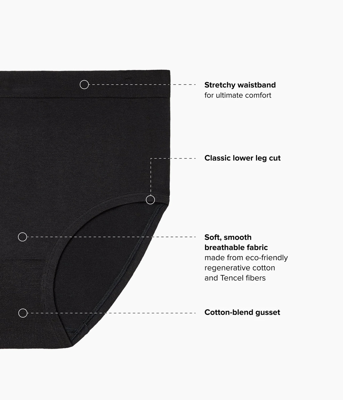 B-Smooth® Natural Brief: Black