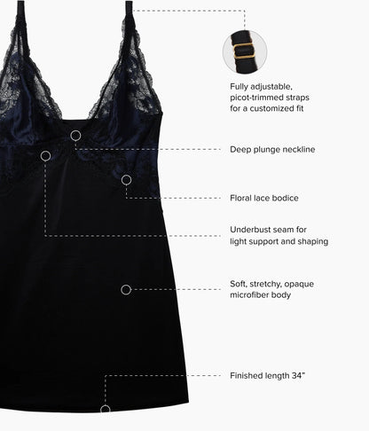 Modern Affair Chemise: Night Sky/Black