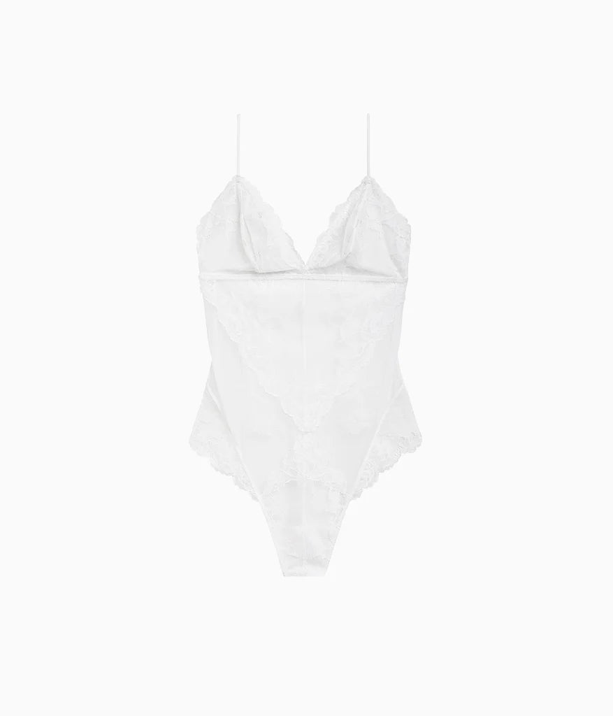 Vivid Attraction Bodysuit: White