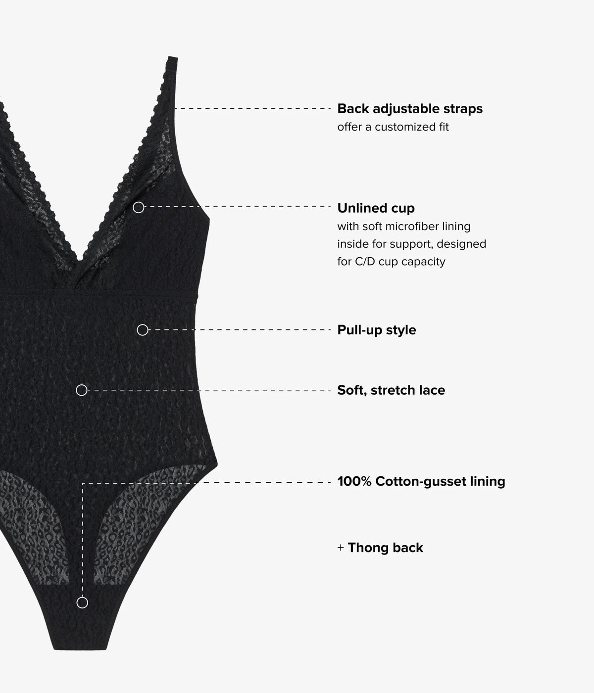 High Bar™ Bodysuit: Black