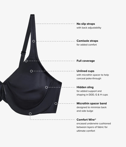 Comfort State Underwire Bra: Black