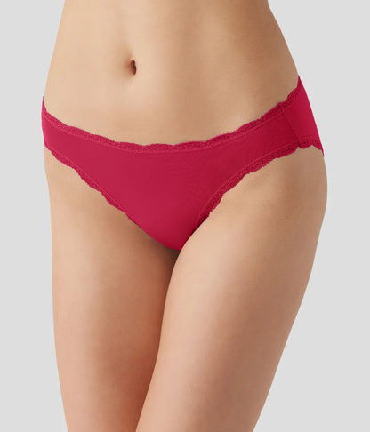 Inspired Eyelet Bikini: Cerise