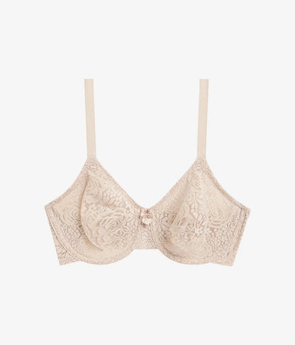 Halo Lace Underwire Bra: Sand