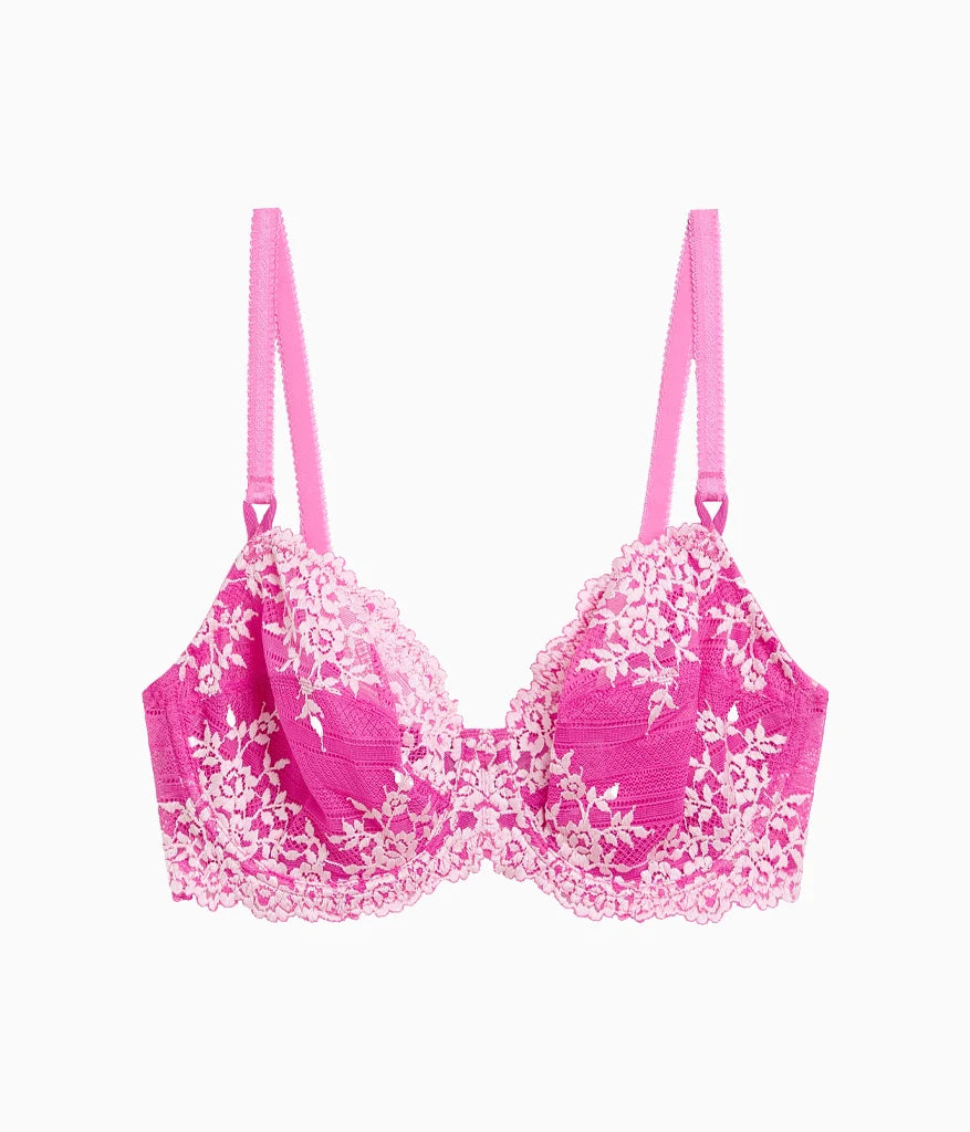 Embrace Lace® Underwire Bra: Wild Azalea/Cradle Pink