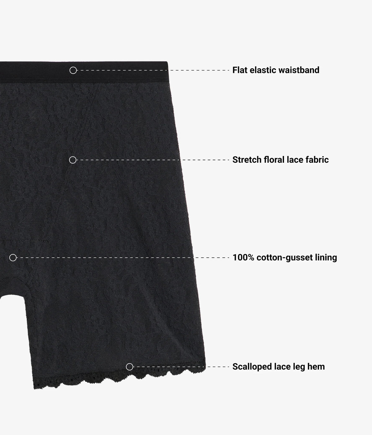 Effortlessly Lace Shorty: Night