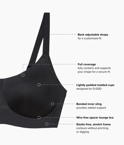 Easy Like Sunday™ Wire Free T-Shirt Bra: Black