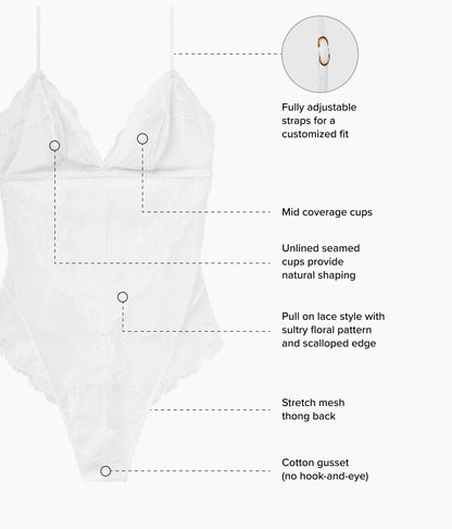 Vivid Attraction Bodysuit: White