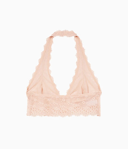 Inspired Eyelet Halter Bralette: Rose Smoke