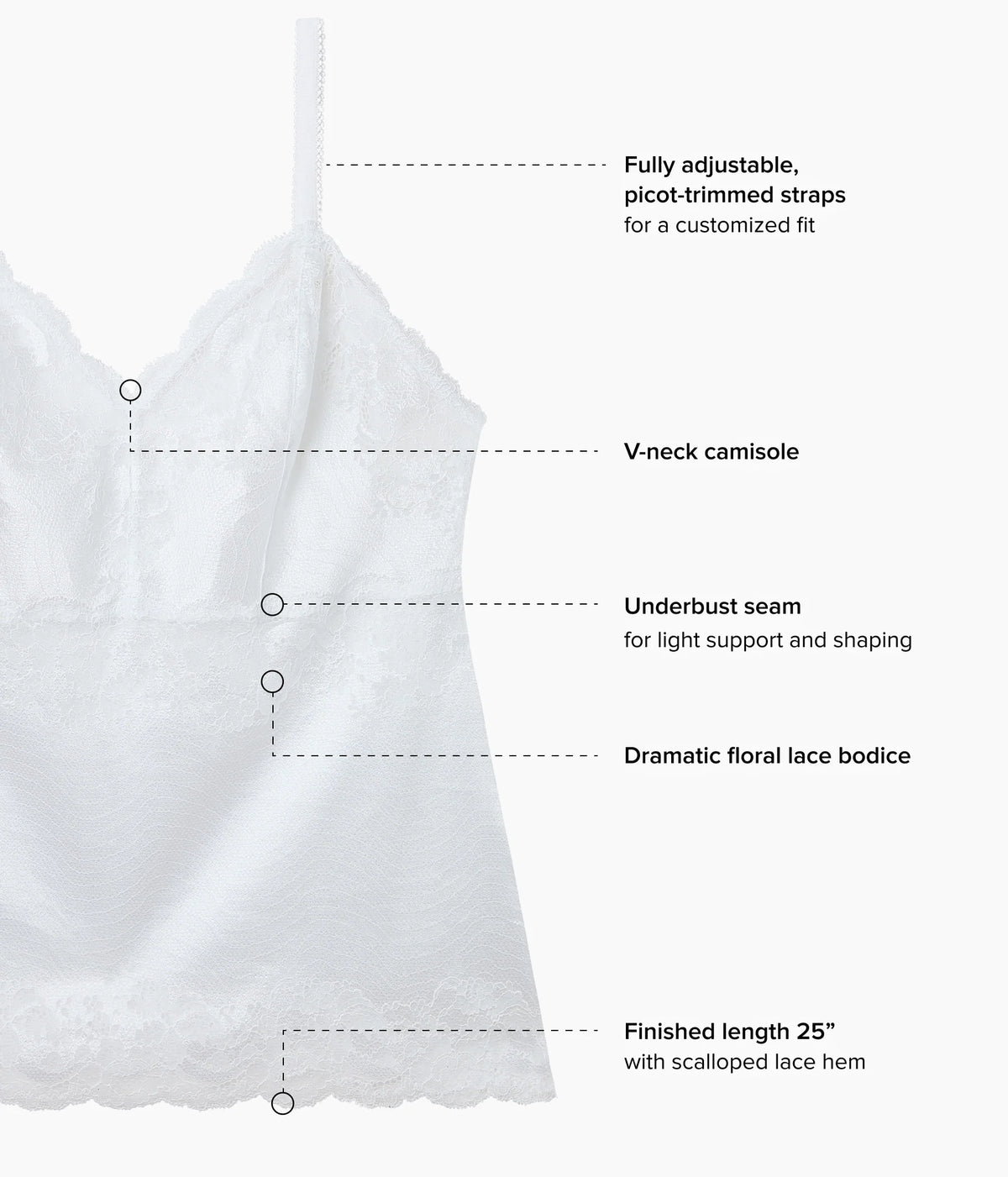 Modern Affair Cami: White