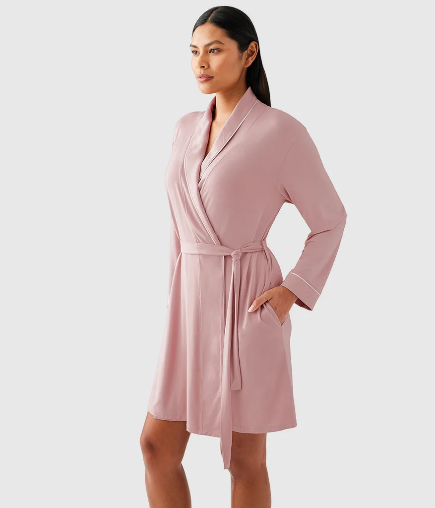 Lease to Lounge Robe: Blush Pink
