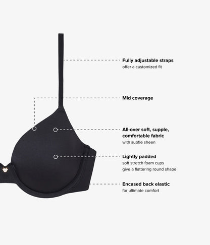 Baseline T-Shirt Bra: Black