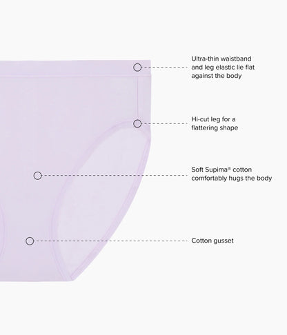 Understated Cotton Hi-Cut: Orchid Hush