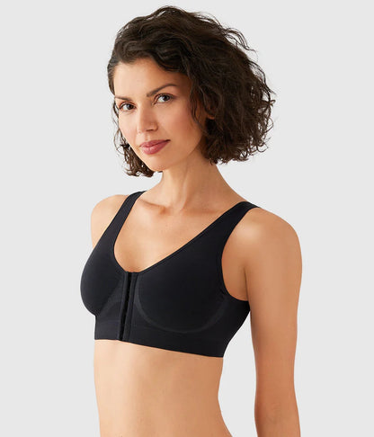 B-Smooth® Front Close Bralette: Black