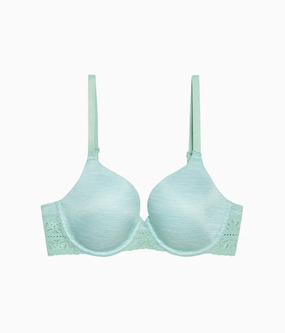 Future Foundation T-Shirt Bra with Lace: Silt Green Heather