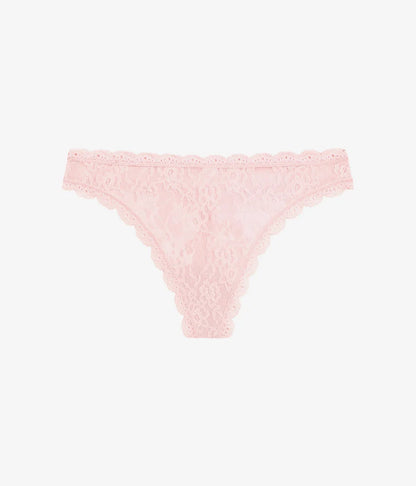 Effortlessly Lace Thong: Blush Pink