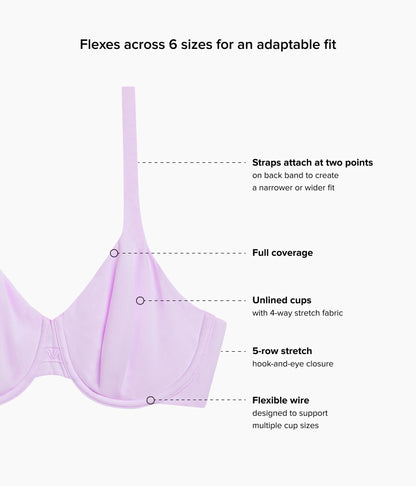 Ever Flexing™ Underwire Bra: Lavender Sage