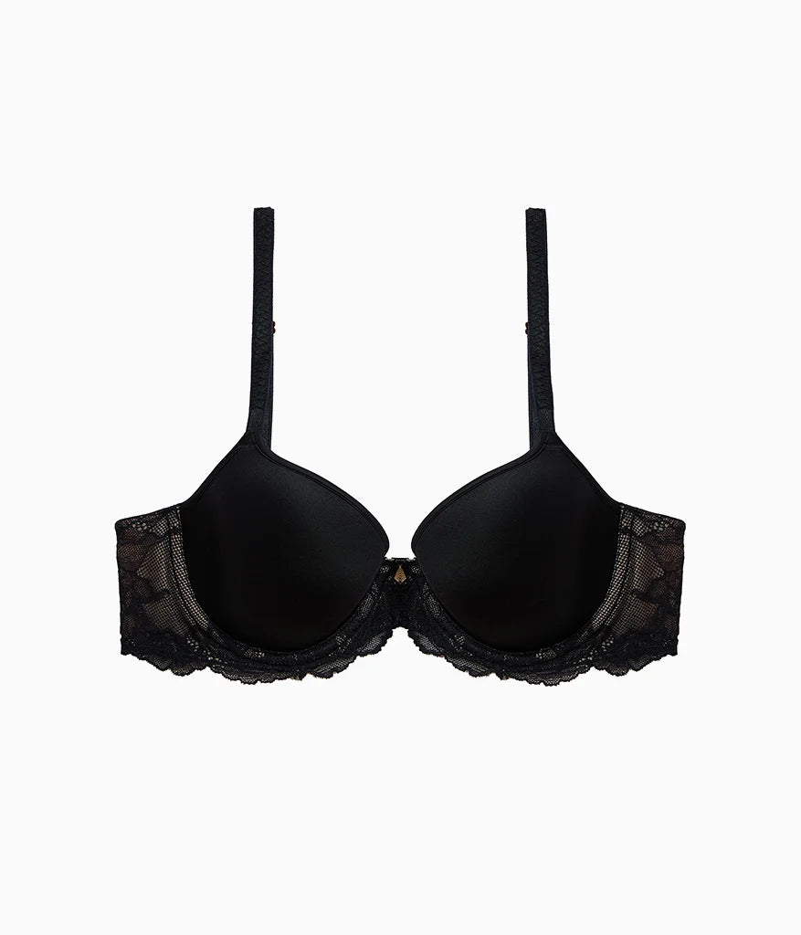 Vivid Attraction T-Shirt Bra: Black