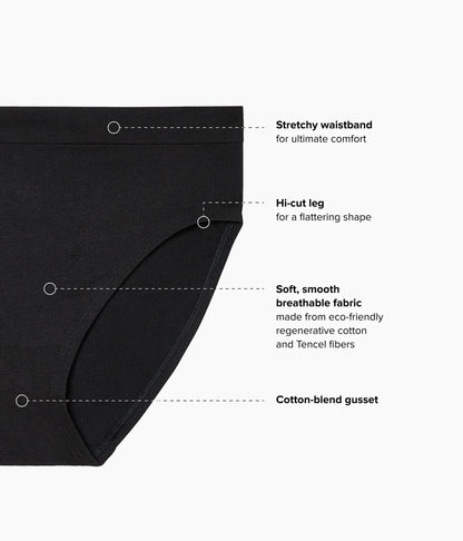 B-Smooth® Natural Hi-Cut: Black