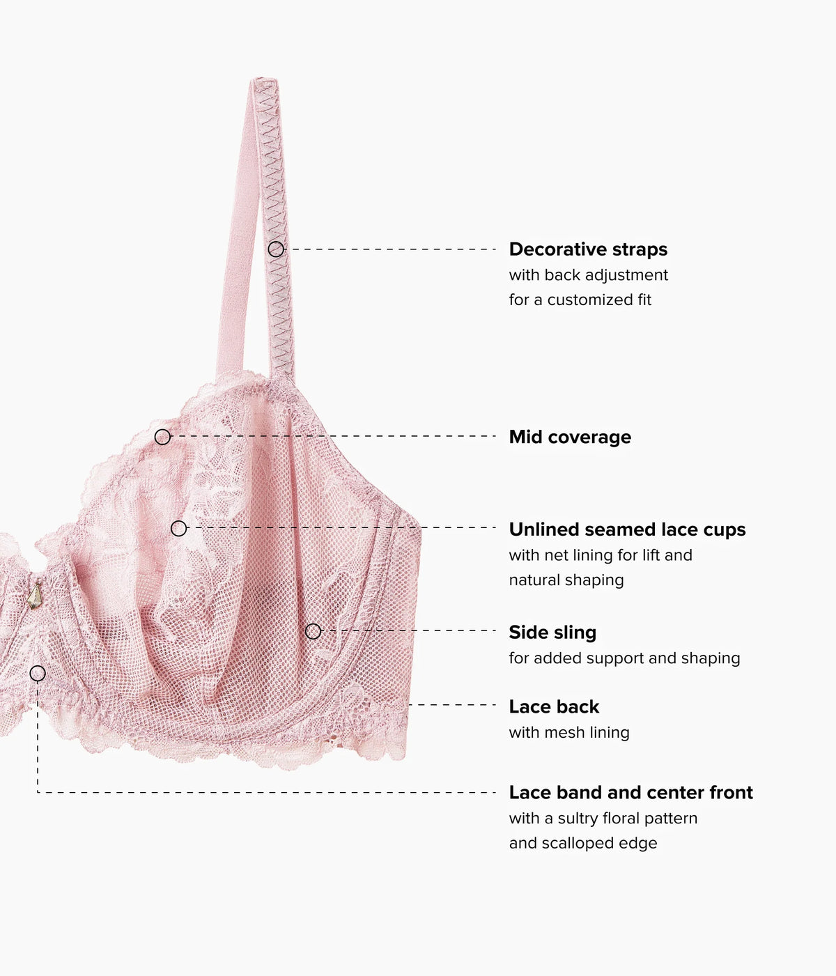 Vivid Attraction Underwire Bra: Woodrose