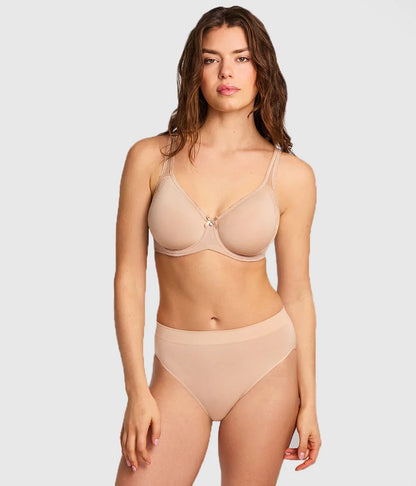 Retro Chic Underwire T-Shirt Bra: Toast
