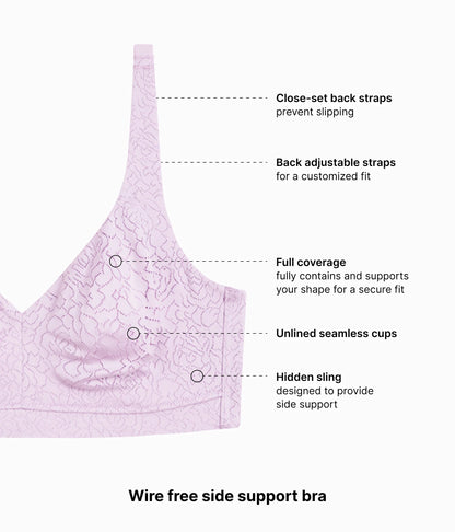 Inside Job™ Wire Free Bra: Lavender Sage