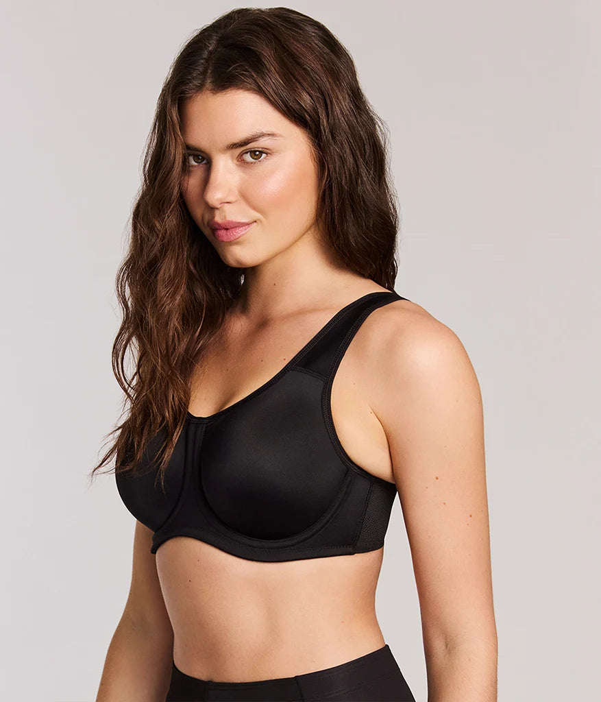 Simone Sport Underwire Bra: Black