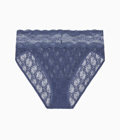 Lace Kiss Hi-Leg: Crown Blue